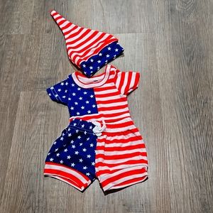 American Flag Coord Set (3 Piece), Size Premature (48)